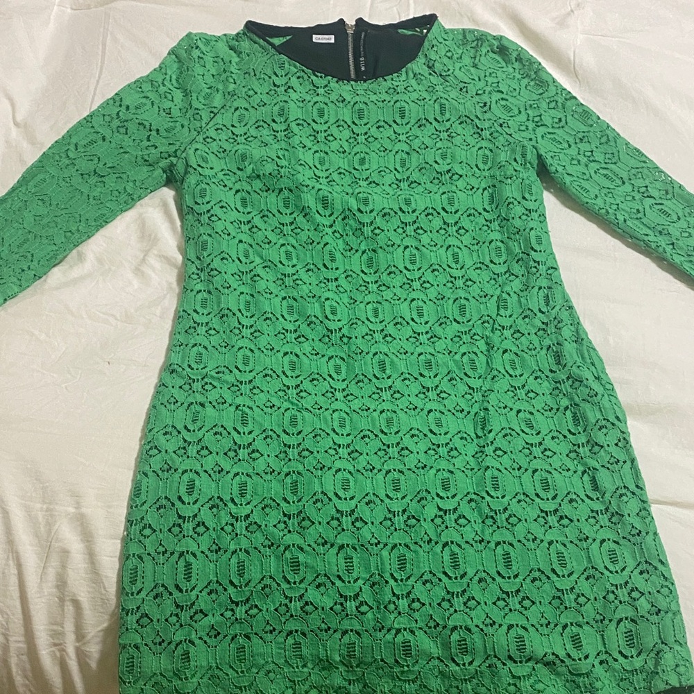W118 by Walter Baker Vibrant Green Lace Midi Dress